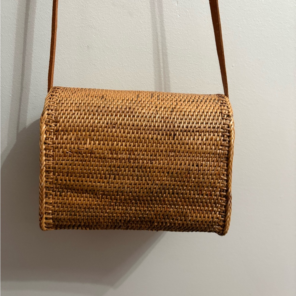 Nordstrom Brown Woven Crossbody Bag - Picture 5 of 6